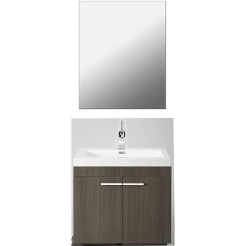 Flow Badkamermeubel Eiken Grijs 60 Cm 3 Flow Badkamermeubel Eiken Grijs 60 Cm