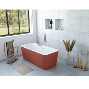 Allibert Bad Kolora Vrijstaand Terracotta Mat 170x78 Cm 4 Allibert Bad Kolora Vrijstaand Terracotta Mat 170x78 Cm - Afbeelding 2