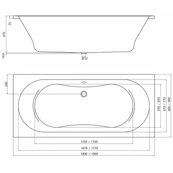 Sealskin Bad Optimo Acryl 90x190x48 Cm 4 Sealskin Bad Optimo Acryl 90x190x48 Cm - Afbeelding 2