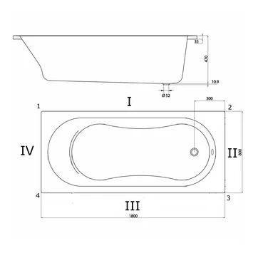 Sealskin Douchebad Optimo Acryl 80x180x48 Cm 4 Sealskin Douchebad Optimo Acryl 80x180x48 Cm - Afbeelding 2