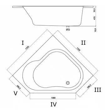 Sealskin Hoekbad Optimo Acryl 135x135x47 Cm 4 Sealskin Hoekbad Optimo Acryl 135x135x47 Cm - Afbeelding 2