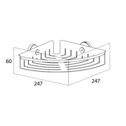Tiger Hoekkorf Boston Groot Chroom 11 Tiger Hoekkorf Boston Groot Chroom -Badkamer Verkoop 123 895