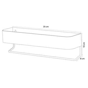 Sealskin Plank- En Handdoekhouder Brix Zwart 11 Sealskin Plank- En Handdoekhouder Brix Zwart - Afbeelding 9