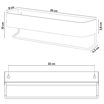 Sealskin Plank- En Handdoekhouder Brix Zwart 16 Sealskin Plank- En Handdoekhouder Brix Zwart - Afbeelding 14